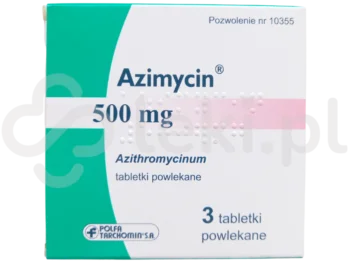 Zdjęcie produktu Azimycin, tabletki powlekane, 500 mg