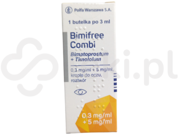 Bimifree Combi, krople do oczu, roztwór, 0,3 mg/ml + 5 mg/ml