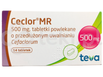 Ceclor MR, tabletki powlekane o przedłużonym uwalnianiu, 500 mg