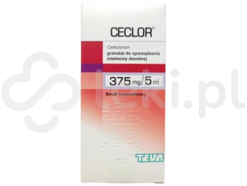 Zdjęcie produktu Ceclor, granulat do sporządzania zawiesiny doustnej, 375 mg/5 ml
