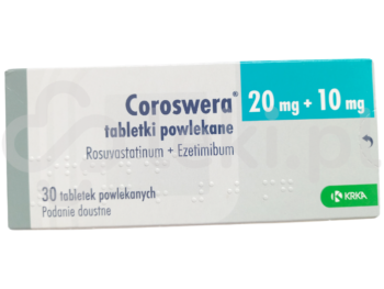 Coroswera, tabletki powlekane, 20 mg + 10 mg
