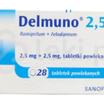 Delmuno, tabletki powlekane, 2,5 mg + 2,5 mg