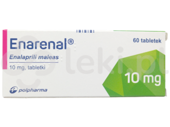 Zdjęcie przedstawia lek dostępy na receptę Enarenal, tabletki, 10 mg.