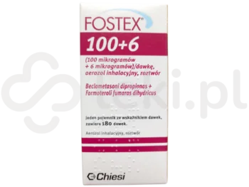 Zdjęcie produktu Fostex, aerozol inhalacyjny, roztwór, (100 µg + 6 µg)/dawkę
