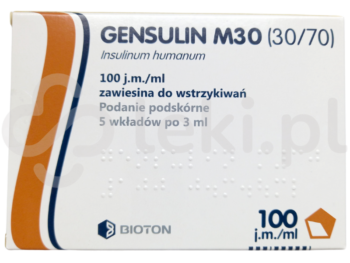 Gensulin M30 (30/70), zawiesina do wstrzykiwań, 100 j.m./ml
