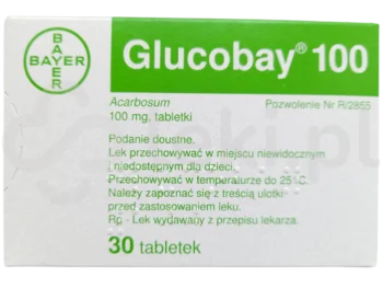 Zdjęcie produktu Glucobay 100, tabletki, 100 mg