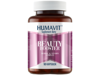 Zdjęcie przedstawia suplement diety HUMAVIT Beauty Booster, kapsułki.