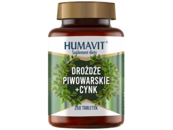 Zdjęcie produktu HUMAVIT Drożdże piwowarskie + cynk, tabletki