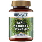 HUMAVIT Drożdże piwowarskie + witamina B12, tabletki