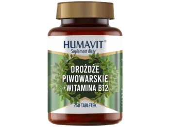 Zdjęcie produktu HUMAVIT Drożdże piwowarskie + witamina B12, tabletki