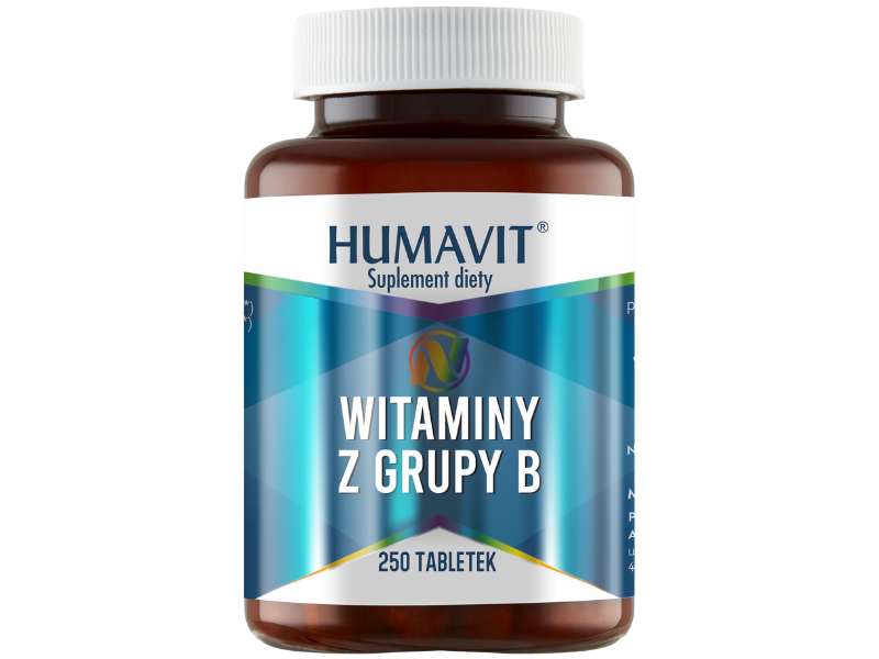 Zdjęcie przedstawia suplement diety HUMAVIT N - Witaminy z Grupy B, tabletki.