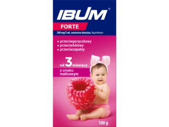 Zdjęcie produktu IBUM FORTE, smak malinowy, zawiesina, 200 mg/5 ml