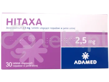 Zdjęcie produktu Hitaxa, tabletki ulegające rozpadowi w jamie ustnej, 2,5 mg