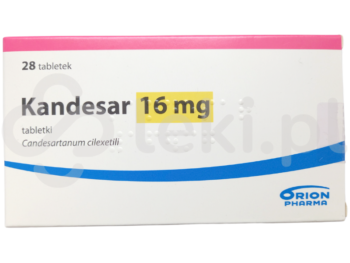 Zdjęcie przedstawia lek dostępny na receptę Kandesar, tabletki, 16 mg.