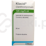 Klacid, granulat do sporządzania zawiesiny doustnej, 125 mg/5 ml