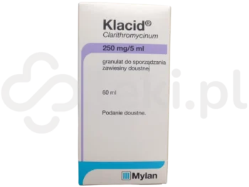 Zdjęcie produktu Klacid, granulat do sporządzania zawiesiny doustnej, 250 mg/5 ml