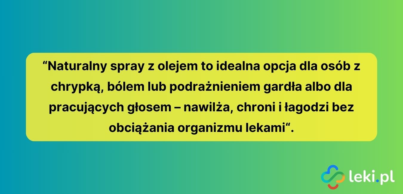 Spray z olejem na gardło bez cukru (fot. Canva).
