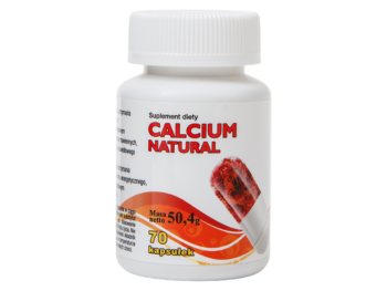 Zdjęcie przedstawia suplement diety Calcium Natural w kapsułkach.