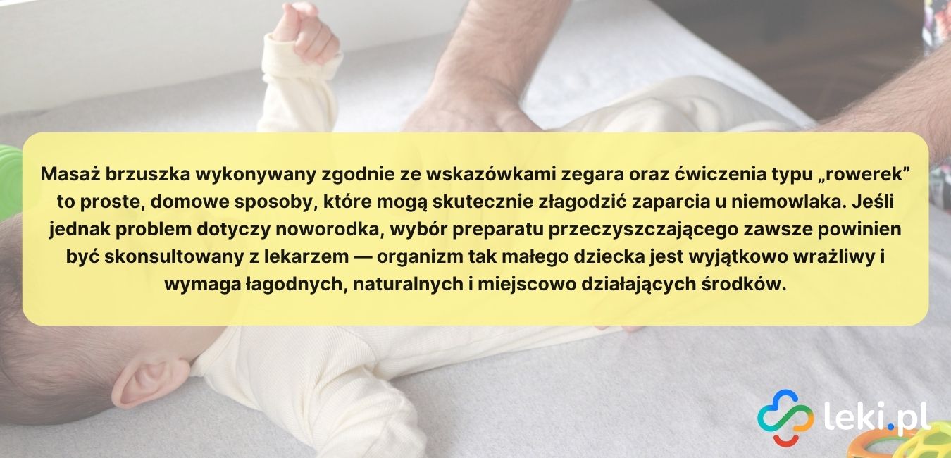 noworodek nie może zrobić kupy