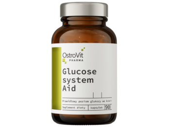 Zdjęcie przedstawia suplement diety OstroVit Pharma Glucose system Aid, kapsułki.