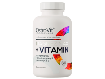 Zdjęcie przedstawia suplement diety Ostrovit Magnez Max + Vitamin, tabletki.