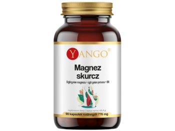 Zdjęcie przedstawia suplement diety Yango Magnez skurcz, kapsułki.
