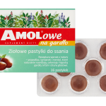 Amolowe na gardło z miodem i witaminą C, pastylki do ssania