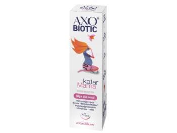 Zdjęcie przedstawia wyrób medyczny Axobiotic Katar mama, spray.