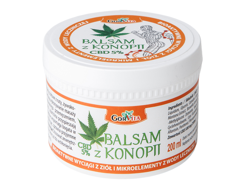 Zdjęcie przedstawia kosmetyk Balsam z Konopii 5% CBD.
