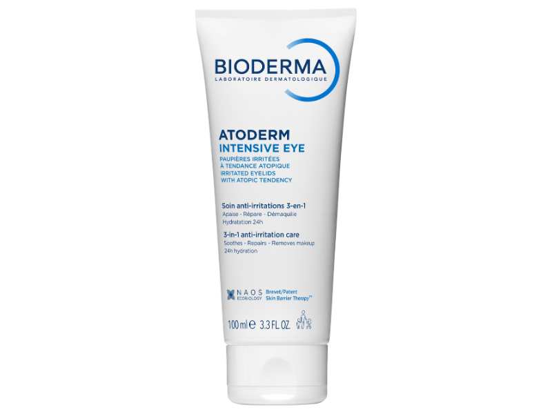Zdjęcie przedstawia dermokosmetyk Bioderma Atoderm Intensive Eye, mleczko.
