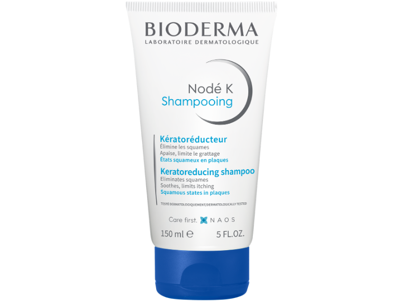 Zdjęcie przedstawia dermokosmetyk Bioderma Node K, szampon.