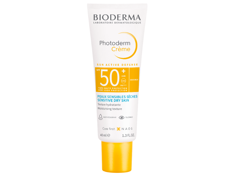 Zdjecie przedstawia dermokosmetyk Bioderma Photoderm Creme SPF50+, krem.