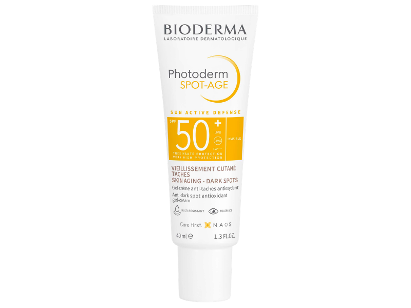 Zdjęcie przedstawia Bioderma Photoderm Spot-Age SPF50+, krem.