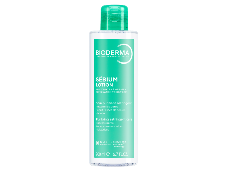 Zdjęcie przedstawia dermokosmetyk Bioderma Sebium lotion booster wzmacniający pielęgnację, płyn.