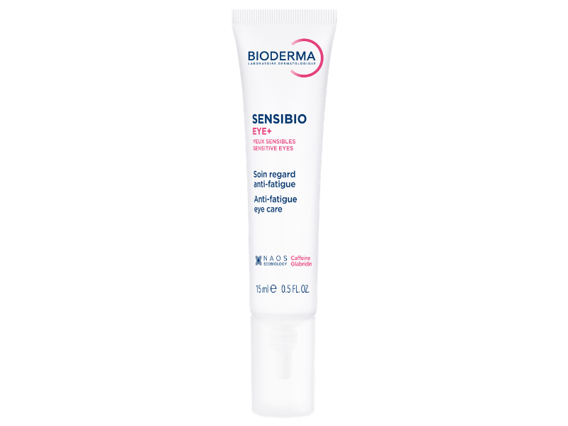 Zdjęcie przedstawia dermokosmetyk Bioderma Sensibio Eye+ krem pod oczy specjalistyczny.