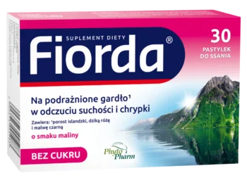 Zdjęcie produktu Fiorda, smak malinowy, pastylki do ssania