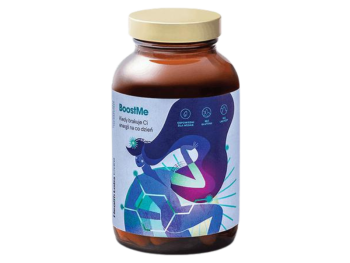 Zdjęcie przedstawia suplement diety Health Labs Care Boostme, kapsułki.