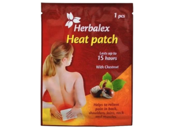 Zdjęcie przedstawia kosmetyk Herbalex plaster rozgrzewający z kasztanem.