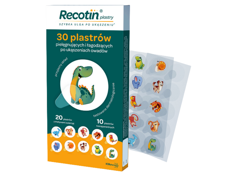 Zdjęcie przedstawia kosmetyk ICB Pharma Recotin, plaster.