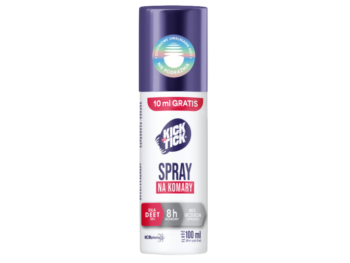 Zdjęcie przedstawia środek biobójczy Kick the tick Max repelent plus, aerozol.