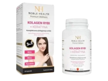 Zdjęcie produktu Noble Health kolagen rybi + keratyna, kapsułki