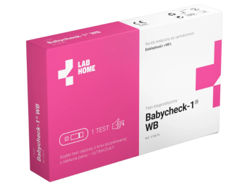 Zdjęcie przedstawia wyrób medyczny LabHome Babycheck-1 WB, test diagnostyczny.
