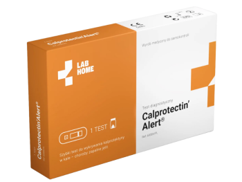 Zdjęcie przedstawia wyrób medyczny LabHome Calprotectin'Alert, test diagnostyczny.