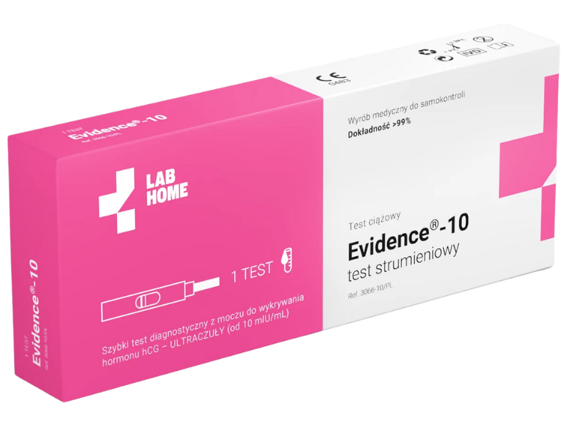 Zdjęcie przedstawia wyrób medyczny LabHome Evidence-10, test diagnostyczny