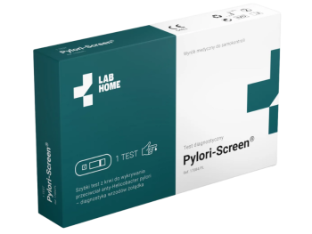 Zdjęcie przedstawia wyrób medyczny LabHome Pylori-Screen, test diagnostyczny.