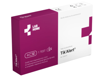 Zdjęcie przedstawia wyrób medyczny LabHome Tik'alert, test diagnostyczny.