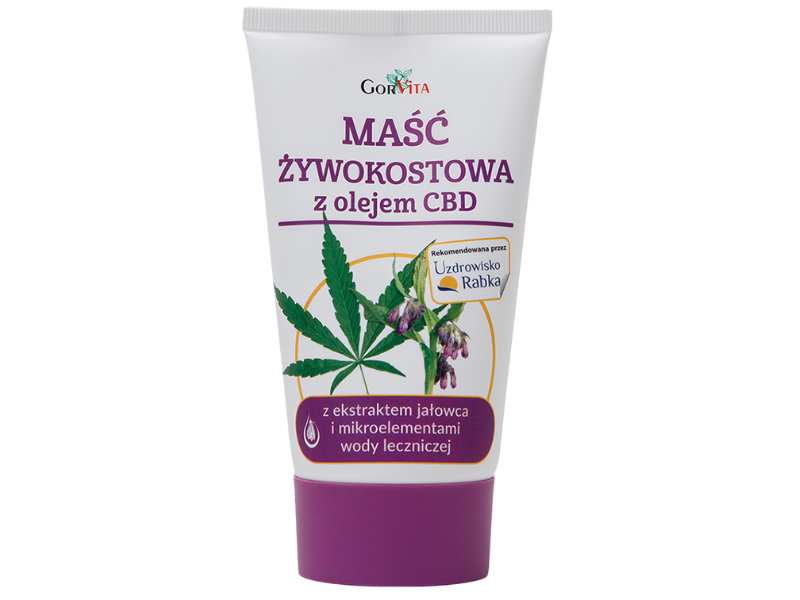 Zdjęcie przedstawia kosmetyk Maść żywokostowa z olejem CBD, maść.