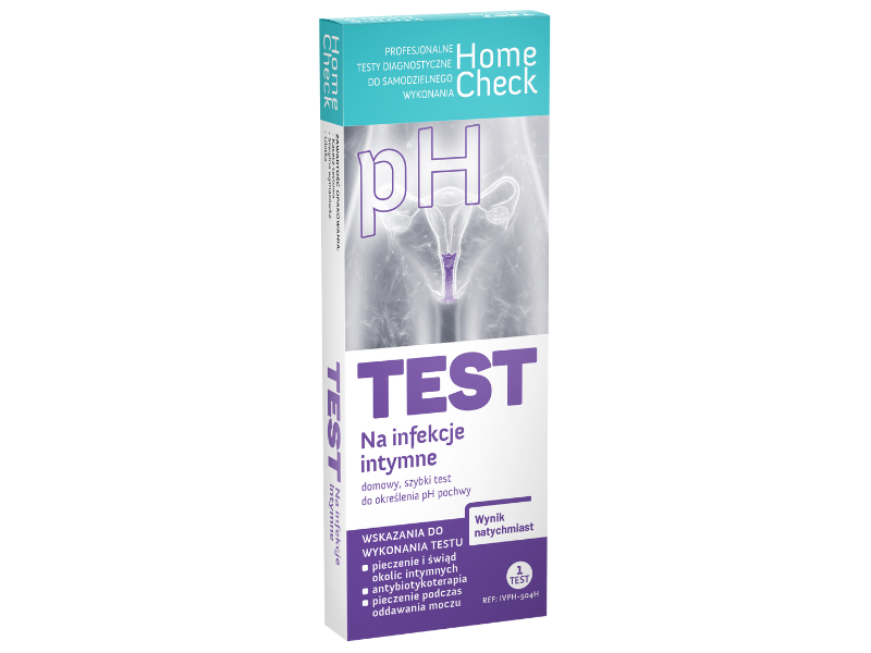 Zdjęcie przestawia wyrób medyczny Milapharm Home check test na infekcje intymne, test diagnostyczny.