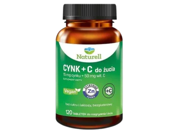 Zdjęcie produktu Naturell Cynk+C, tabletki do rozgryzania i żucia