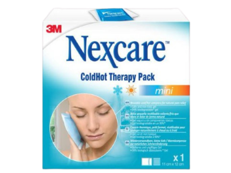 Zdjęcie przedstawia wyrób medyczny Nexcare ColdHot Therapy pack mini zimno-ciepło, kompres.